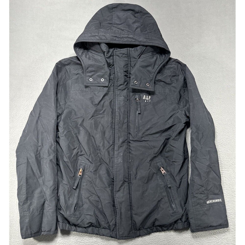Abercrombie & Fitch Black Men's Ski Jacket with Hood
